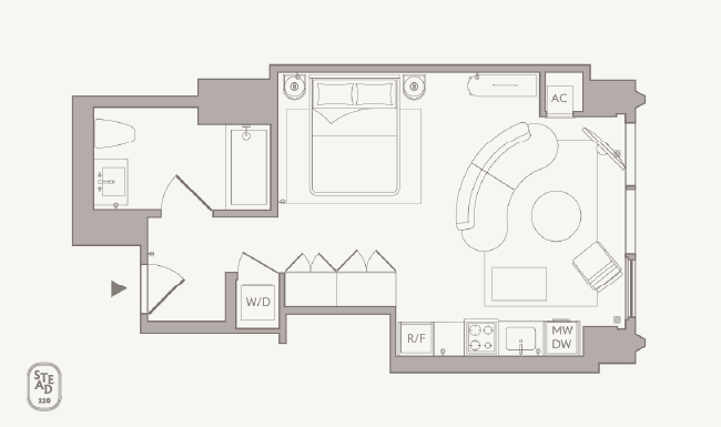 A floorplan for Stead 220